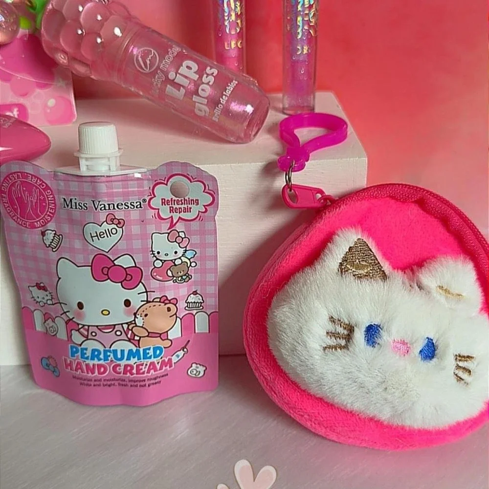 Y2K Pink Coquette Fairy Lip Gloss Hand Cream Bundle Set NEW‎ #8 PINK